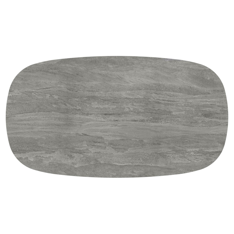 Amico tuintafel bombo xl in beige aluminium en volkeramiek Aspen Grey - L 270 x B 148 x H 73.5 cm