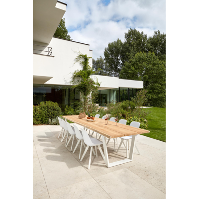 Chaise de jardin Viresa-Nano in aluminium blanc et matière synthétique blanc