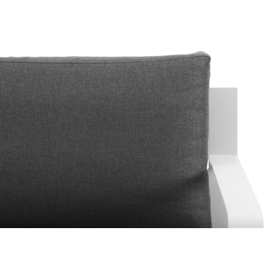 Navelli loungezetel tussenstuk in wit aluminium met grijs weather+ softtouch kussen