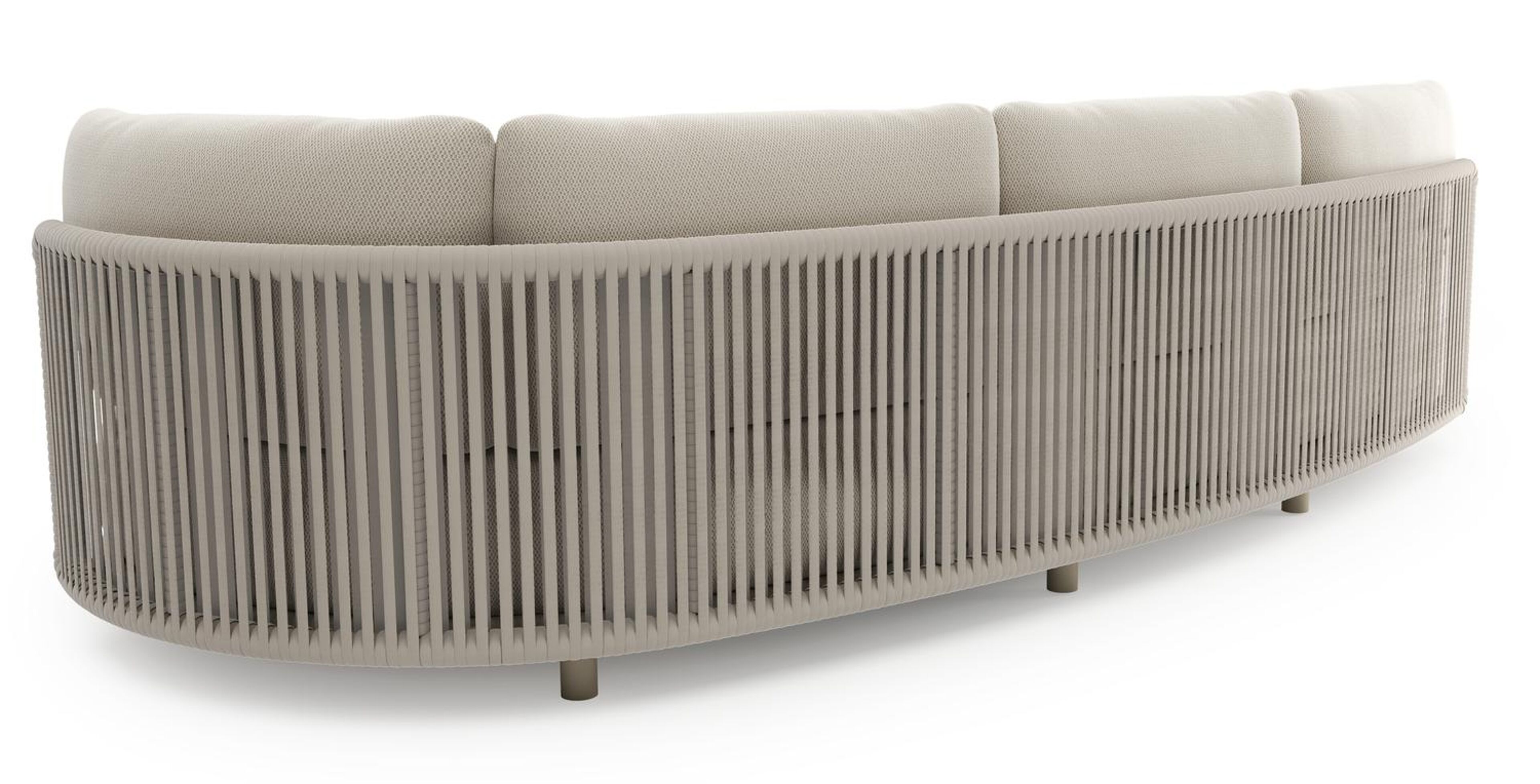 Lomano loungebank in beige aluminium met lopi marble all weather sunbrella® luxe kussen