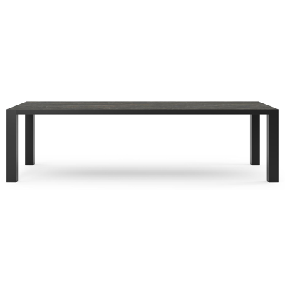Nano tuintafel in zwart aluminium en volkeramiek black obsession - L 280 x B 110 x H 75 cm