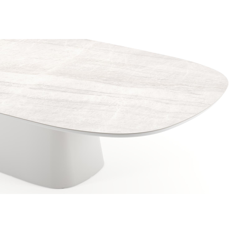 Amico tuintafel bombo xl in wit aluminium en volkeramiek Taj Mahal - L 320 x B 148 x H 73.5 cm