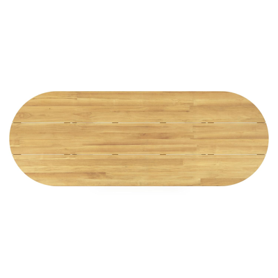 Donato tuintafel in zwart aluminium en teak - L 300 x B 110 x H 75,5 cm