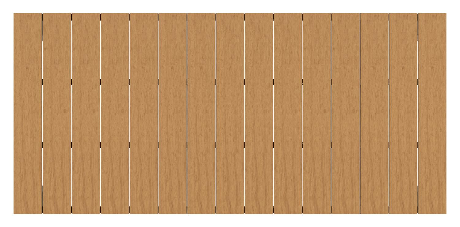 Ensemble de jardin Calzo en aluminium noir et polywood avec 6 chaises de jardin empilable Guarda