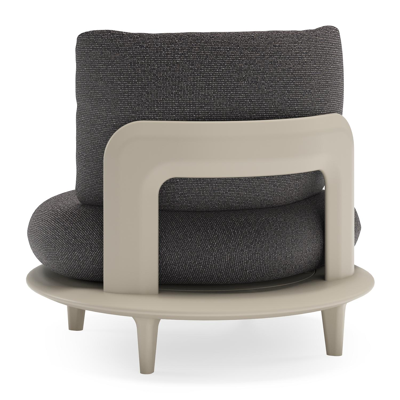 Bomero loungestoel in beige aluminium met firenze tunder all weather solica kussen