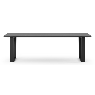 Pagino tuintafel in zwart aluminium en volkeramiek basalt black - L 240 x B 100 x H 74,5 cm