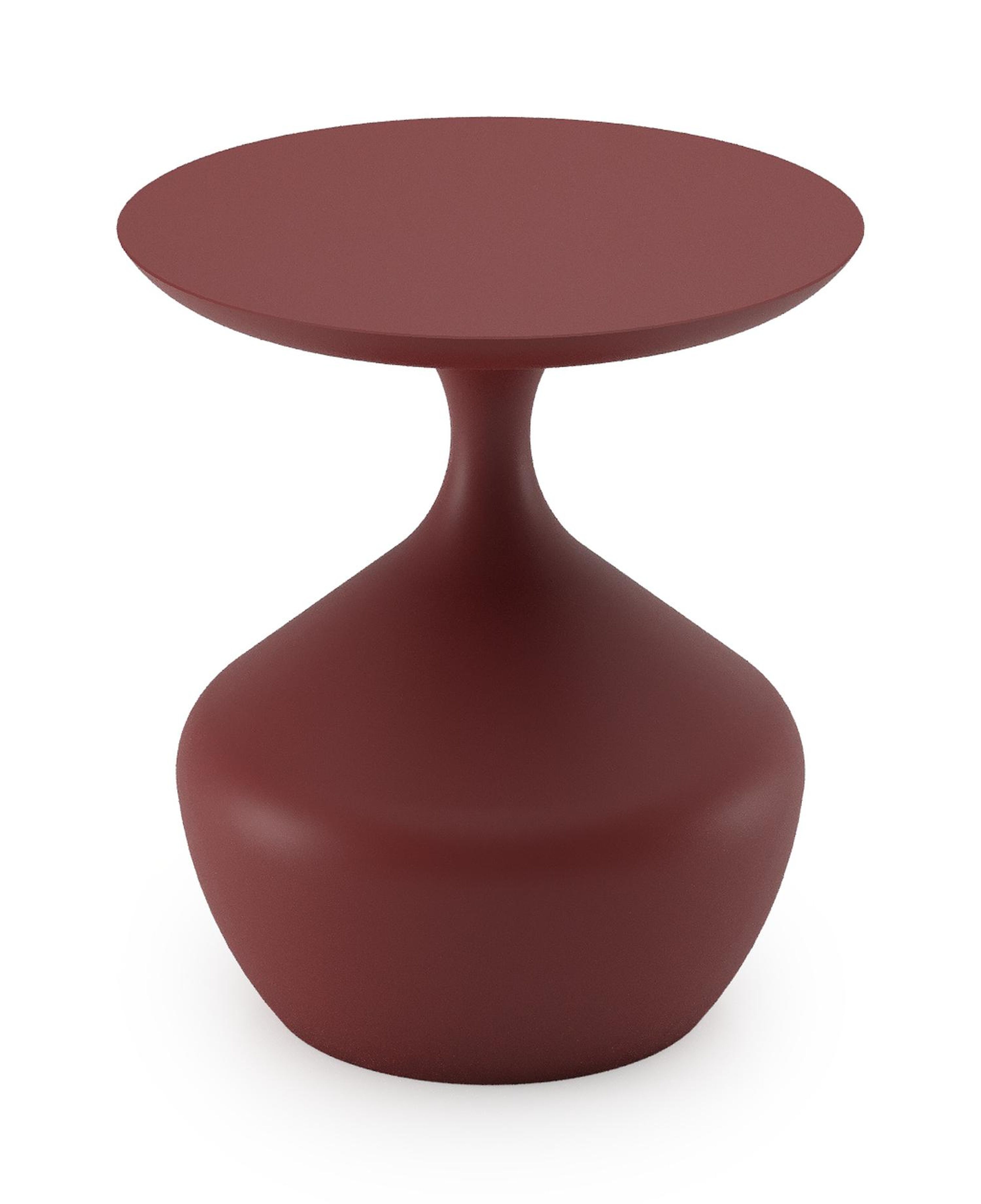 Bomero bijzettafel in ruby aluminium - Dia. 48 x H 50 cm