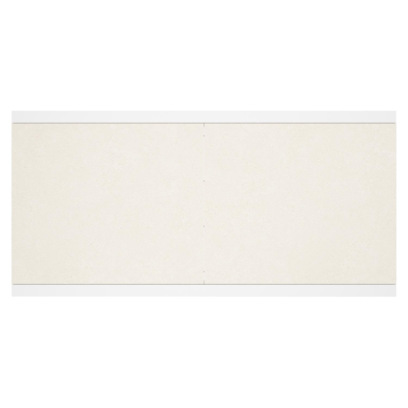 Calobra tuintafel rechthoekig in wit aluminium en sintered stone crema minerale - L 220 - 330 x B 107 x H 73 cm