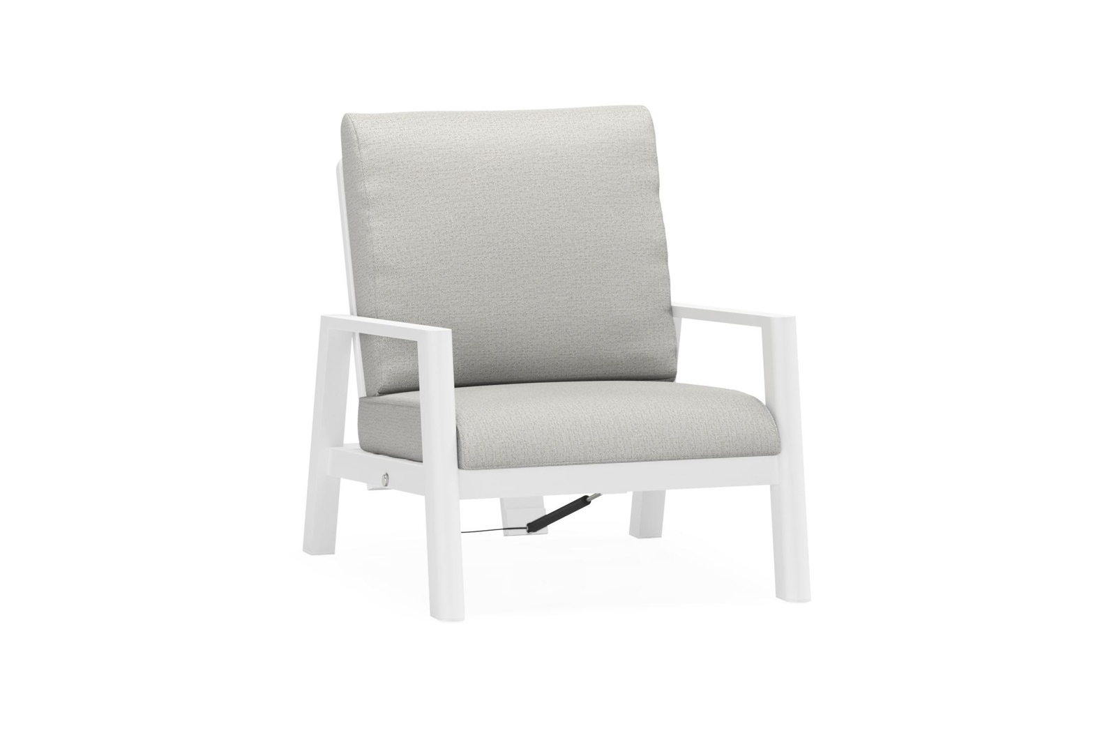 Cirello loungestoel 1-zit in wit aluminium met savane nimbus all weather sunbrella® luxe kussen