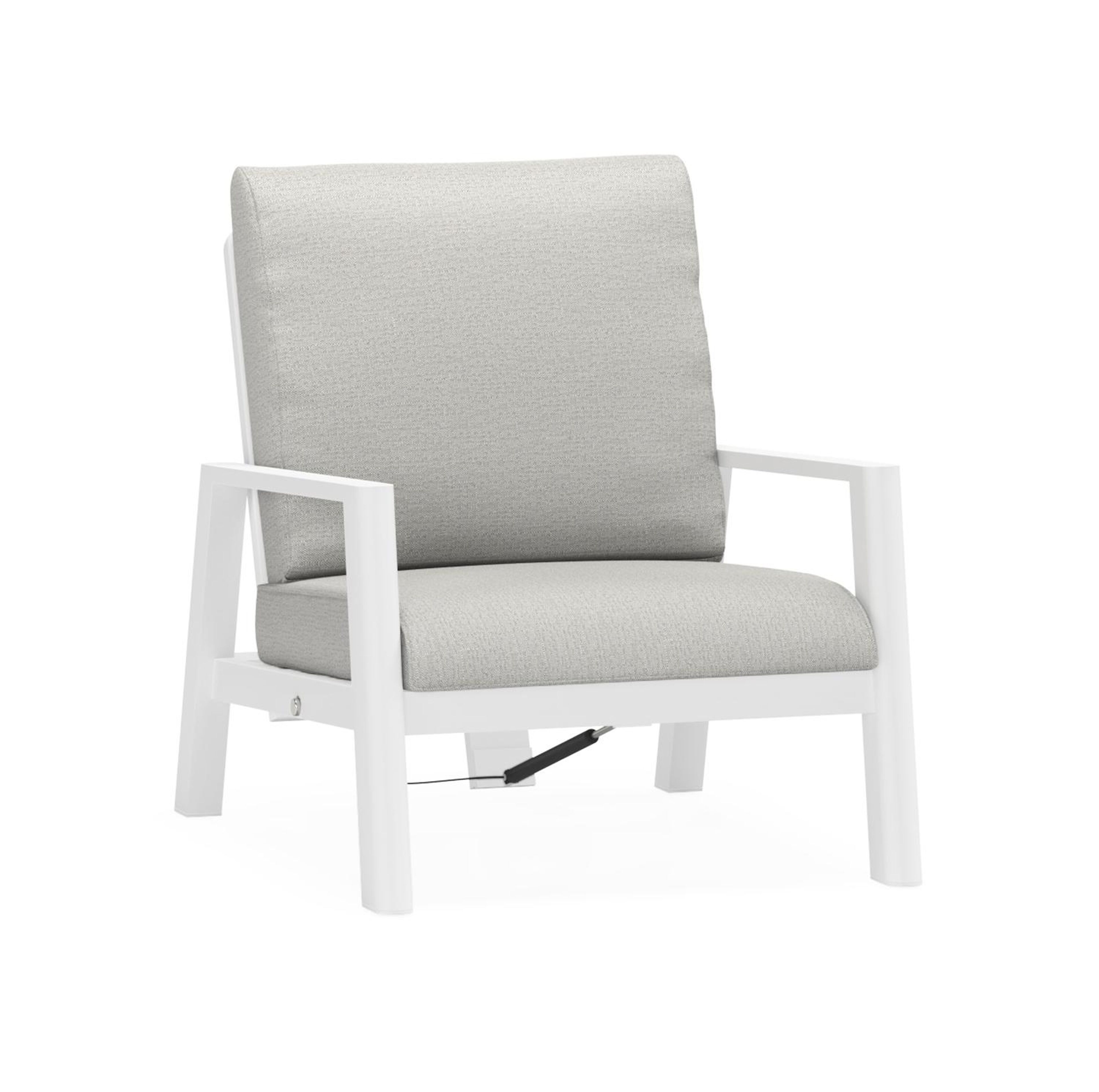 Cirello loungestoel 1-zit in wit aluminium met savane nimbus all weather sunbrella® luxe kussen