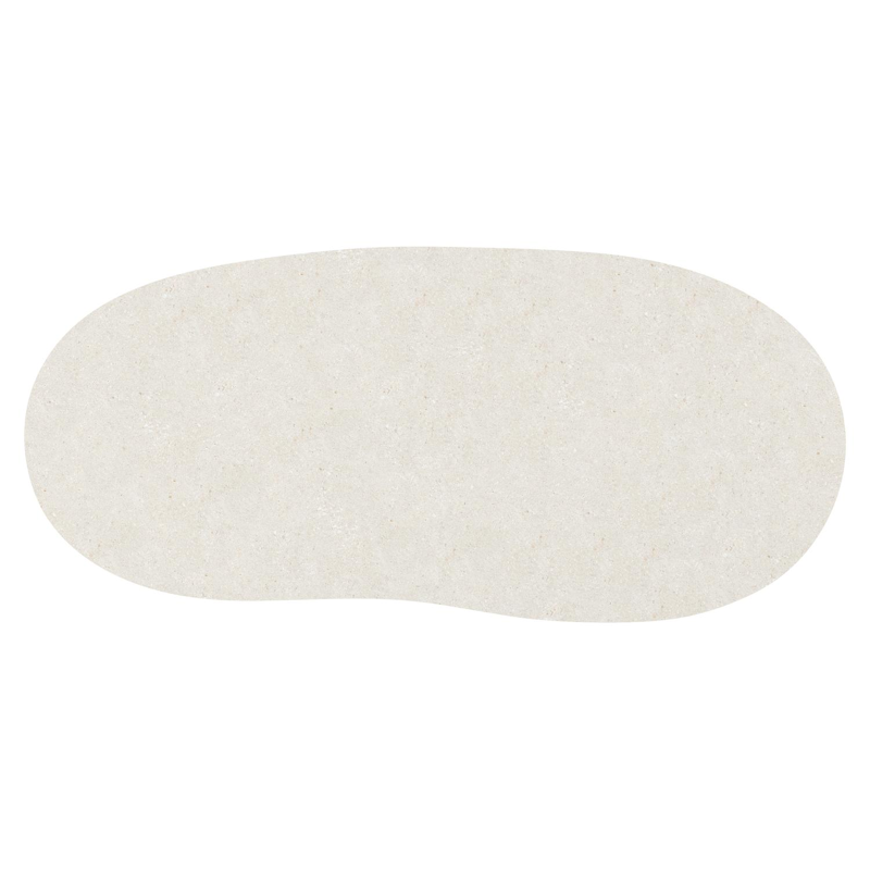 Table de jardin Amico organique en aluminium blanc et céramique pleine Shilin - Lg. 240 x Lrg. 110 x Haut. 73.5 cm