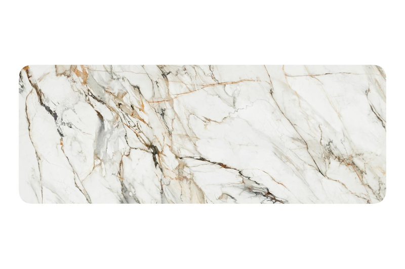 Urbino tuintafel in wit aluminium en volkeramiek calacatta luxe - L 290 x B 110 x H 75 cm