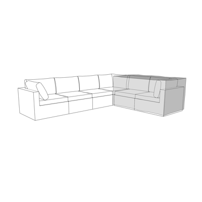 Housse Amari lounge 1 x angle+1 x médian