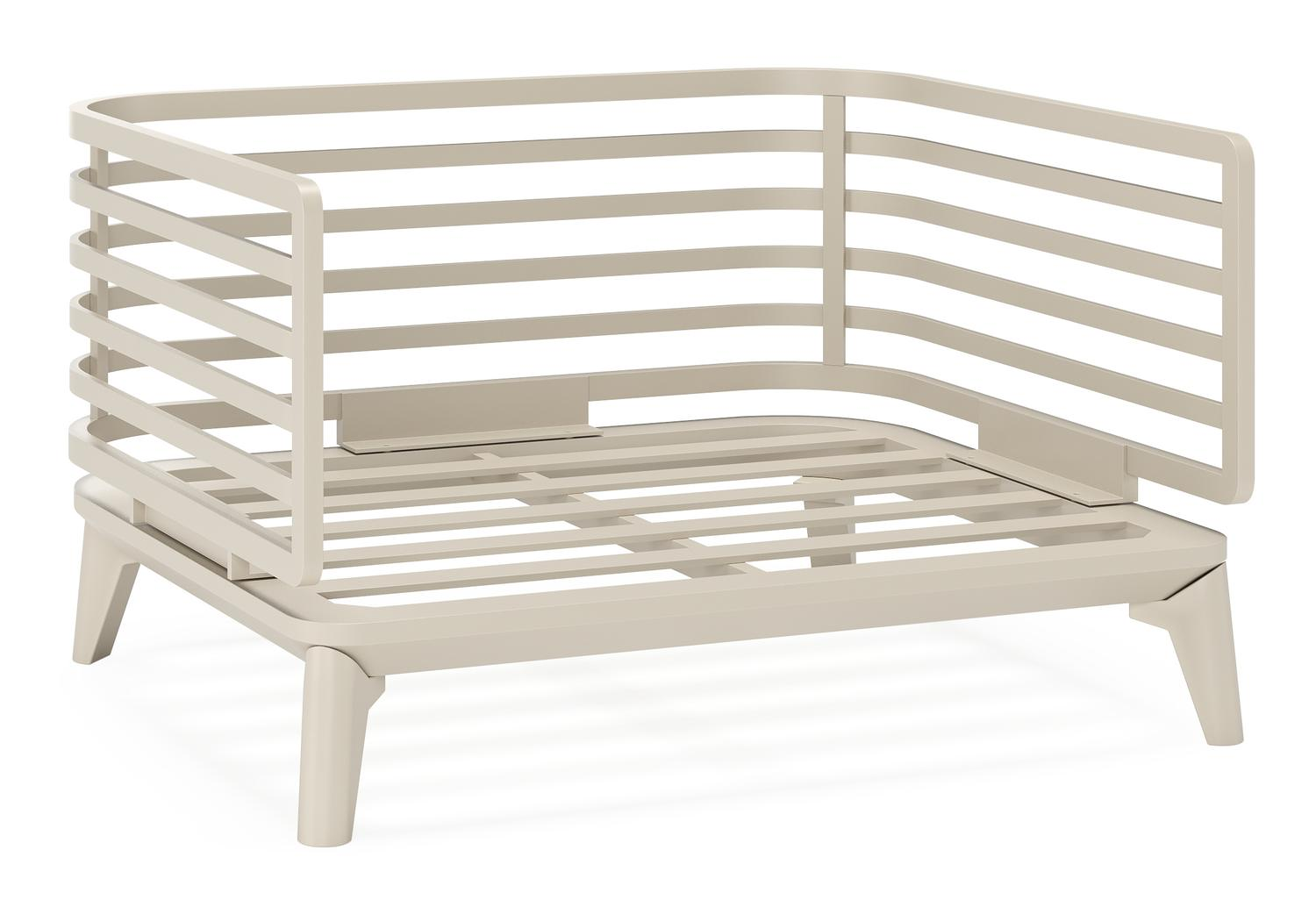 Mosa loungestoel in beige aluminium met rustic weather+ softtouch kussens