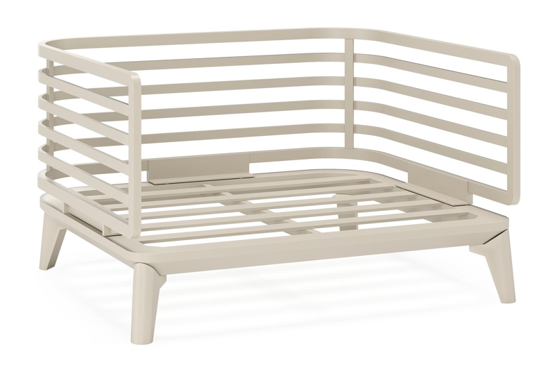 Mosa loungestoel in beige aluminium met rustic weather+ softtouch kussens