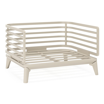 Mosa loungestoel in beige aluminium met rustic weather+ softtouch kussens