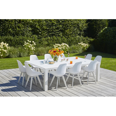 Mesa tuinstoel in wit aluminium en wit kunststof