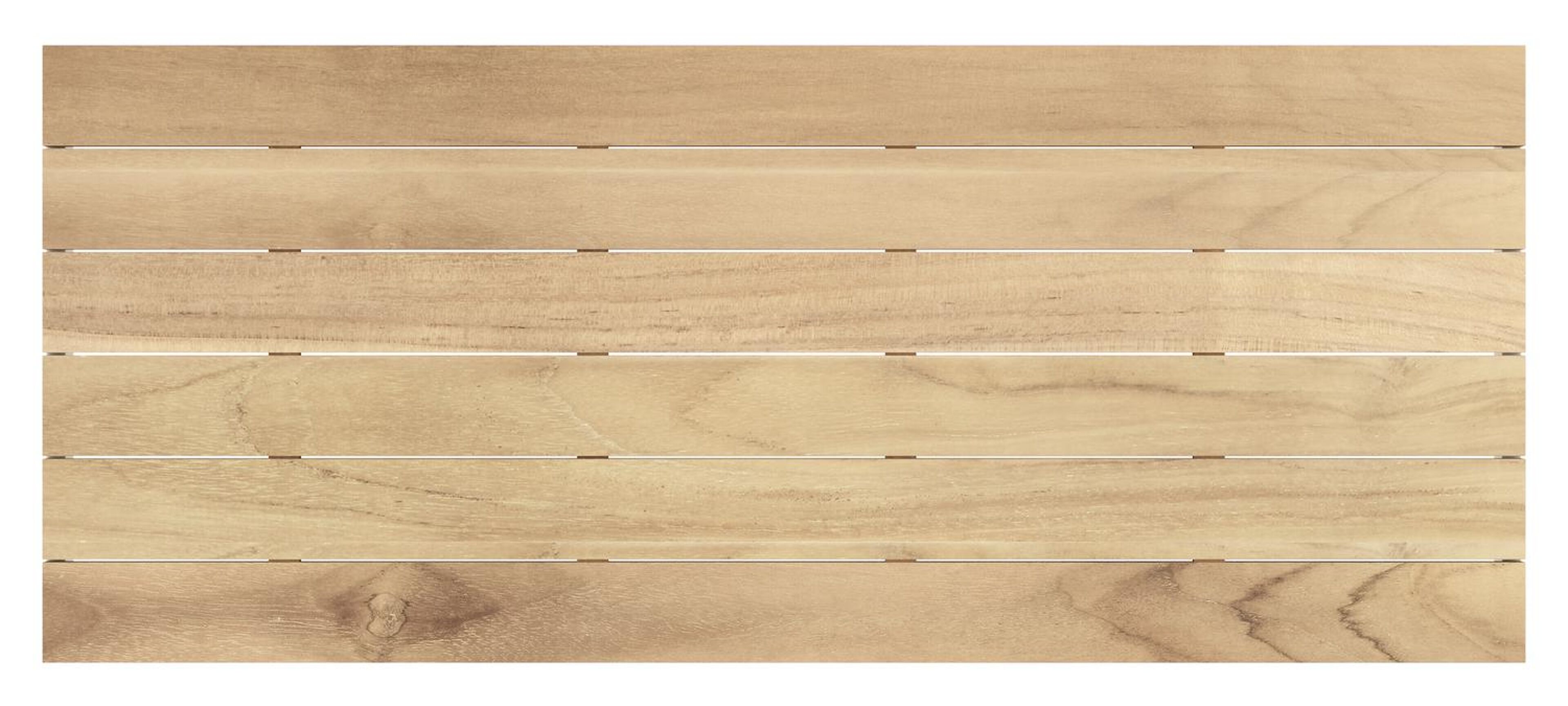 Como tuintafel rechthoekig in wit aluminium en teak - L 240 x B 100 x H 75 cm