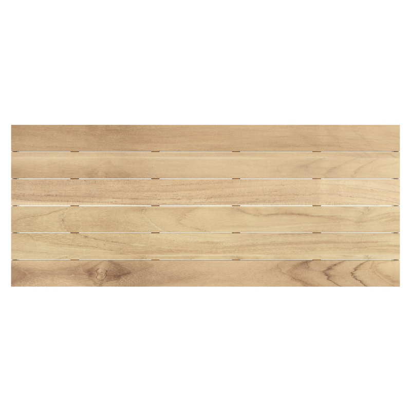 Capri tuintafel in wit aluminium en teak - L 240 x B 100 x H 75,5 cm