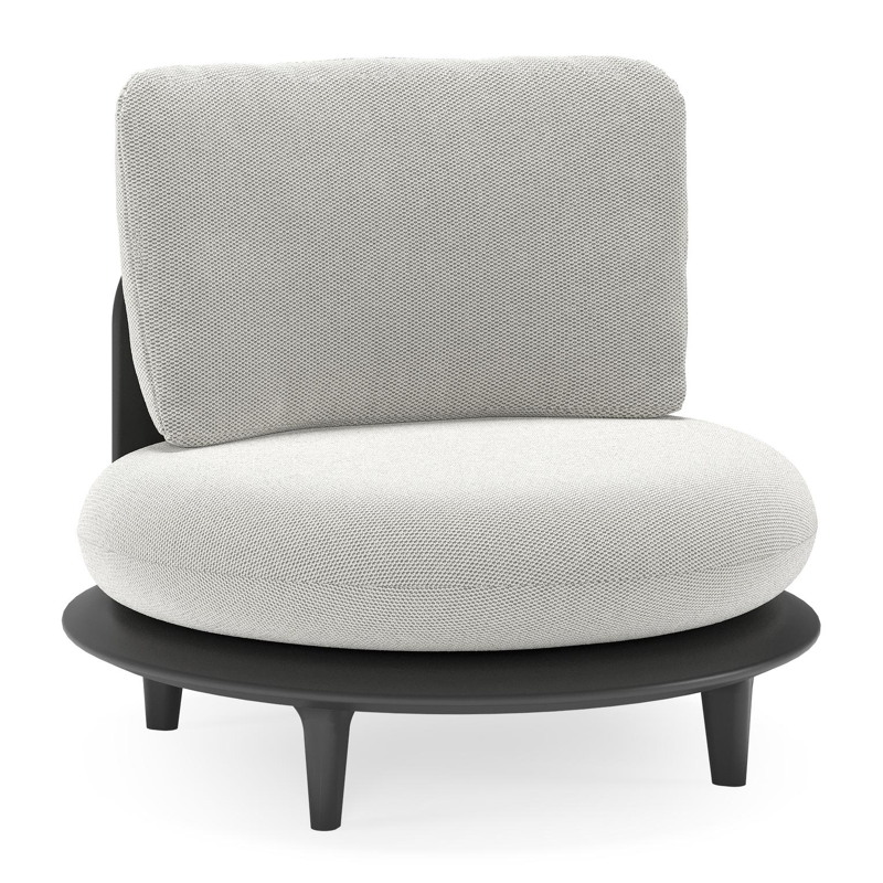 Bomero loungestoel in zwart aluminium met lopi ash all weather sunbrella® luxe kussen