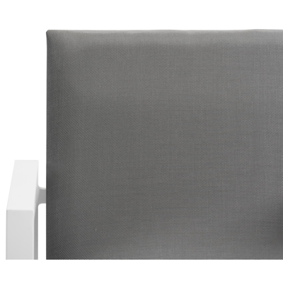Verato tuinstoel in wit aluminium en grijs comfort textilene