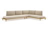 Chaise longue links + 3-zit