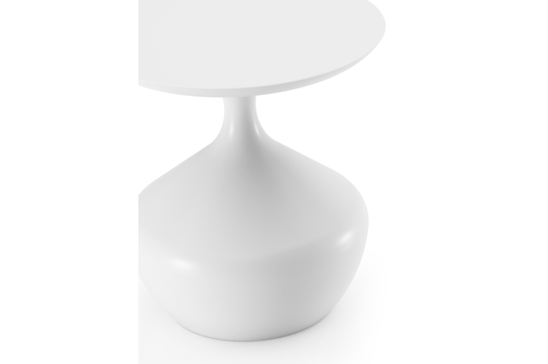 Bomero bijzettafel in wit aluminium - Dia. 48 x H 51 cm