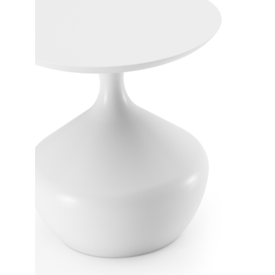 Table d'appoint Bomero en aluminium blanc - Dia. 48 x Haut. 51 cm