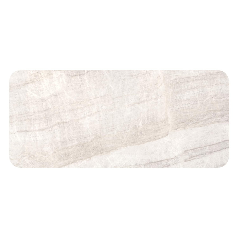 Orso tuintafel rechthoekig afgerond in zwart aluminium en volkeramiek Taj Mahal - L 200 x B 80 x H 74.5 cm