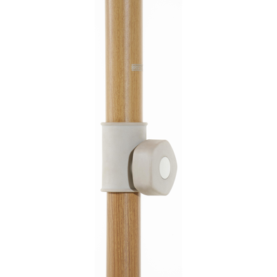 Umbria staanparasol in natural woodlook en beige Sunbrella® Premium parasoldoek - Dia. 250 cm met Plana parasolvoet 40 kg