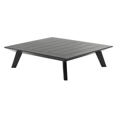 Puglia loungetafel in zwart aluminium - L 82 x B 82 x H 22 cm