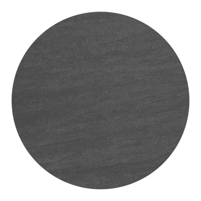 Table basse Fano en noir aluminium et céramique pleine basalt black - Diam. 85 x Haut. 55 cm