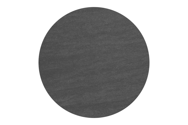 Table basse Fano en noir aluminium et céramique pleine basalt black - Diam. 85 x Haut. 55 cm