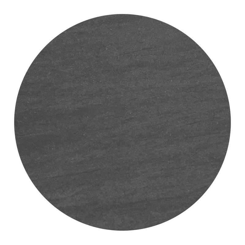 Fano low dining loungetafel in zwart aluminium en volkeramiek basalt black - Dia. 85 x H 55 cm