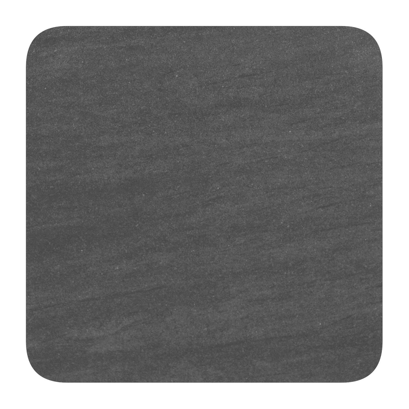 Fano kantelbare tuintafel vierkant afgerond in zwart aluminium en volkeramiek basalt black - L 80 x B 80 x H 72.5 cm