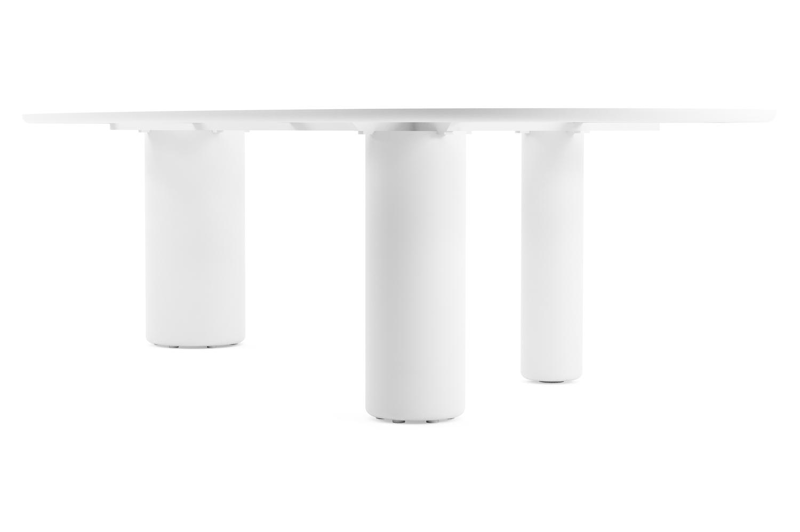 Amico tuintafel mango in wit aluminium en volkeramiek Taj Mahal - L 320 x B 140 x H 73.5 cm