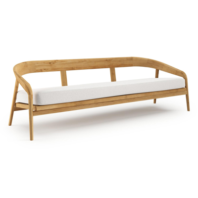 Lacrima loungebank in teak met soul optik all weather Solica kussen