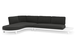 Chaise longue rechts + 2-zit