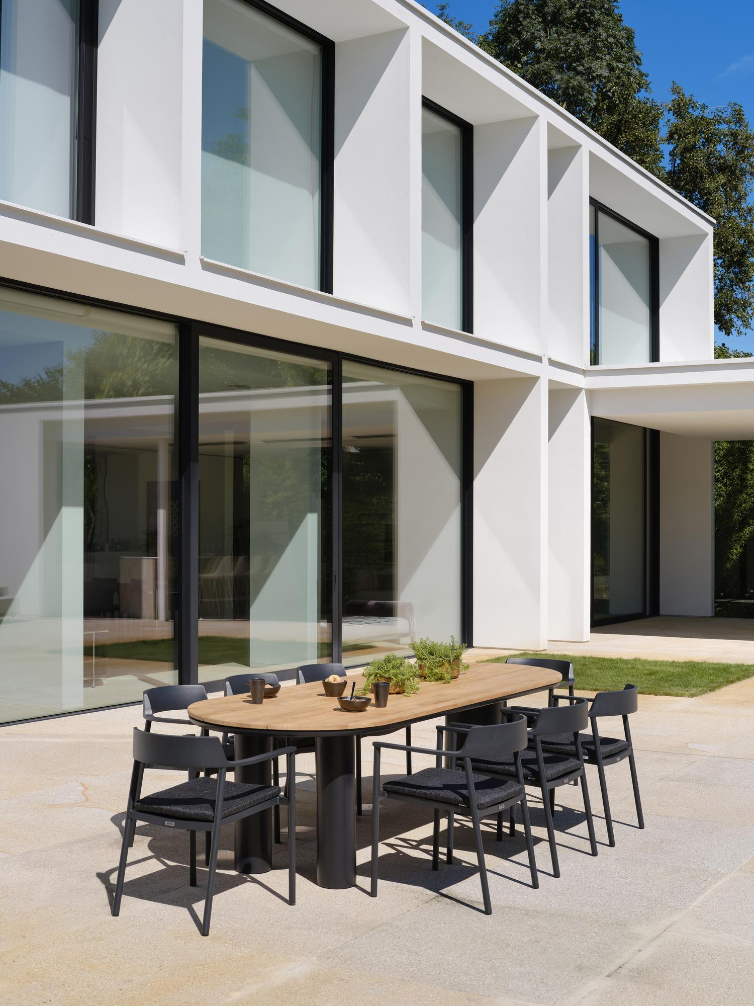 Coussin de chaise Fiordo en all weather sunbrella® luxe chartres sooty