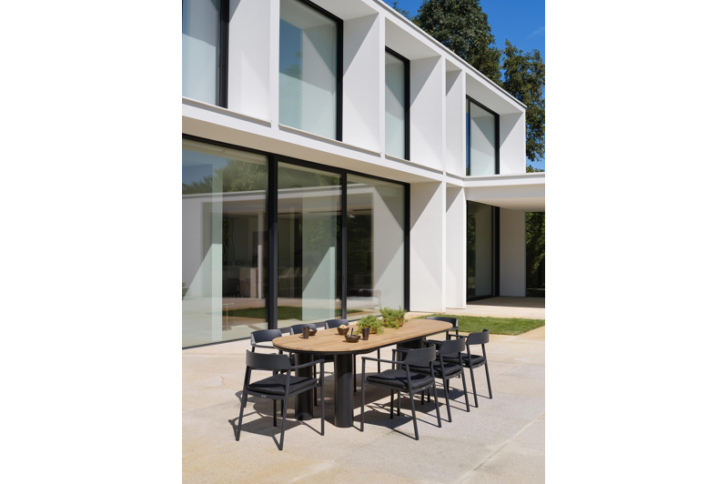 Fiordo stoelkussen in all weather sunbrella® luxe chartres sooty