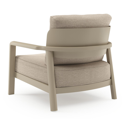 Salamanca loungestoel in beige aluminium met rustic weather+ softtouch kussen