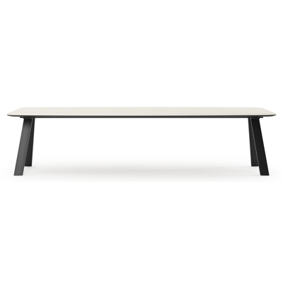 Cesano tuintafel in zwart aluminium en volkeramiek shilin - L 315 x B 115 x H 75 cm