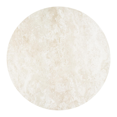 Fano tuintafel rond in beige aluminium en volkeramiek Rapolano - Dia. 130 cm