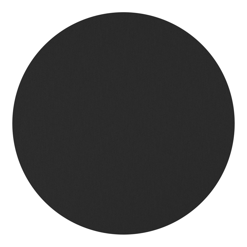 Table de jardin Fano ronde en aluminium blanc et céramique pleine Nero Black - Diam. 148 x Haut. 75 cm