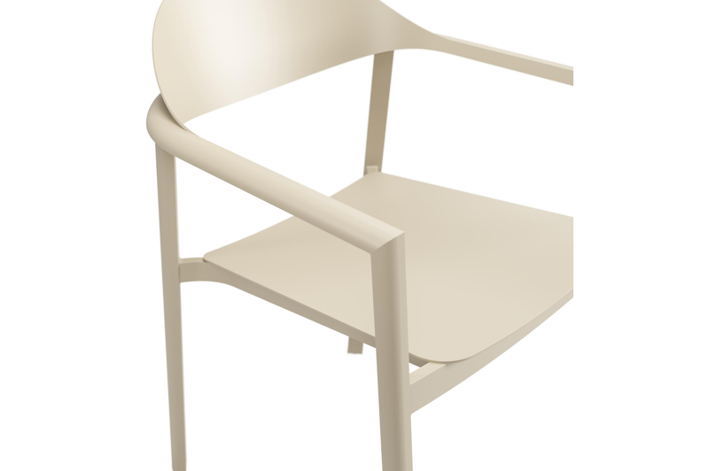 Piemonte tuinstoel in beige aluminium