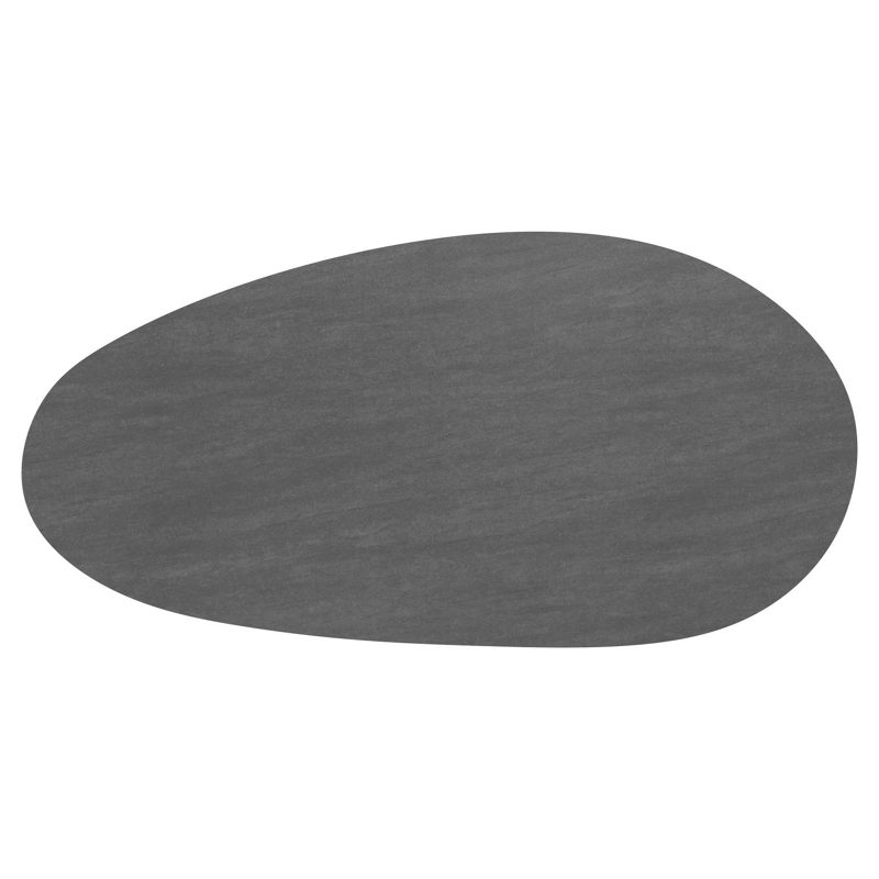 Amico tuintafel mango in wit aluminium en volkeramiek Basalt Black - L 260 x B 130 x H 73.5 cm
