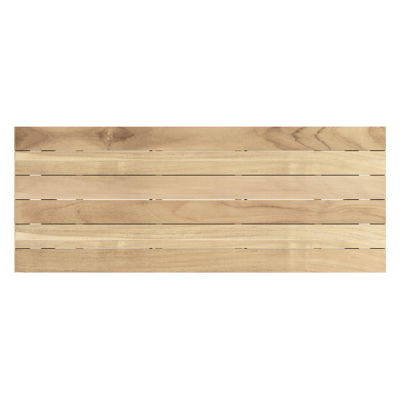 Cesano tuintafel rechthoekig in zwart aluminium en teak - L 280 x B 110 x H 75 cm