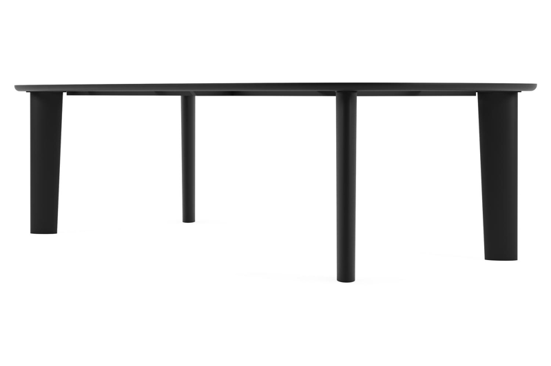 Amico tuintafel bombo xl in zwart aluminium en volkeramiek Calatorao - L 270 x B 148 x H 73.5 cm