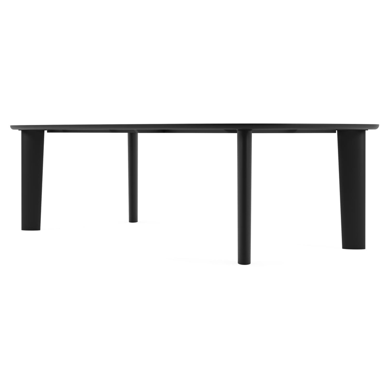 Amico tuintafel bombo xl in zwart aluminium en volkeramiek Shilin - L 270 x B 148 x H 73.5 cm