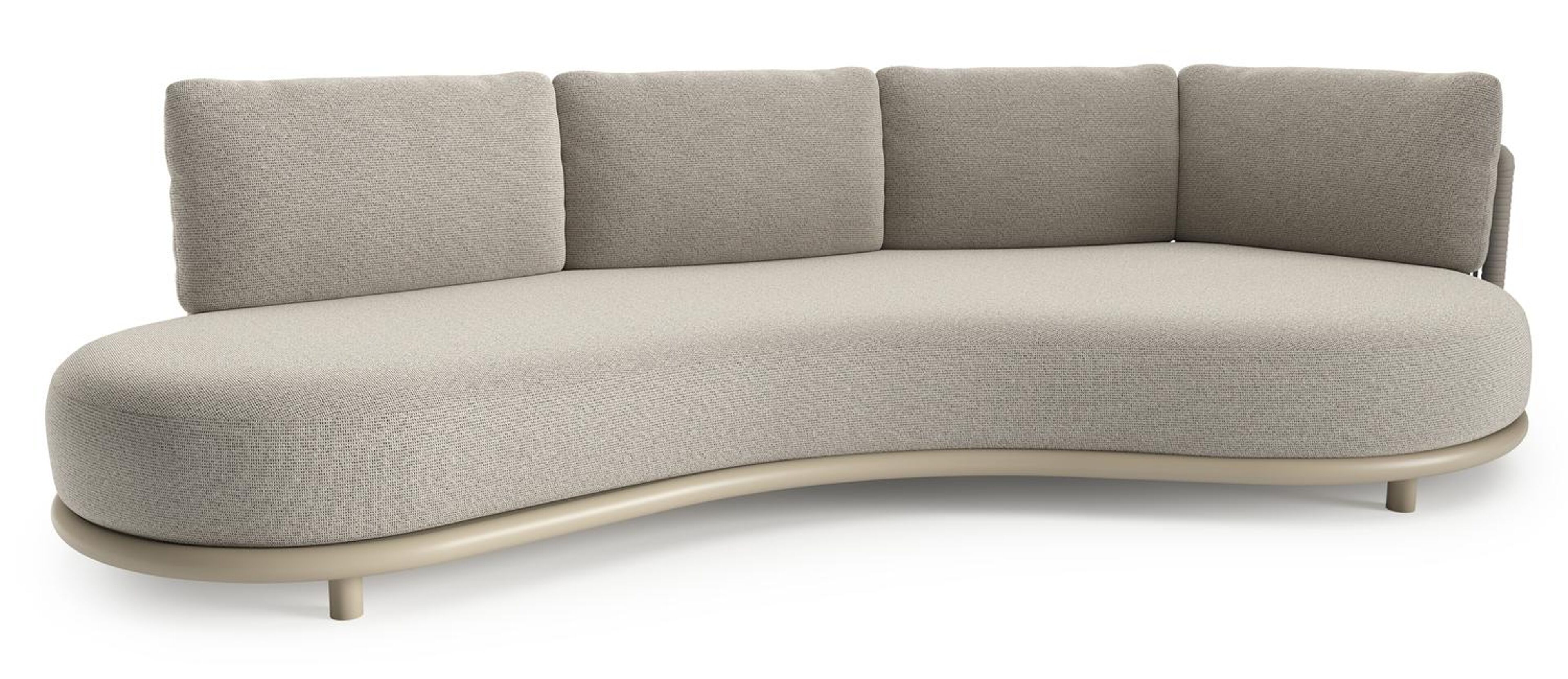 Lomano loungebank in beige aluminium met firenze sand all weather solica kussen